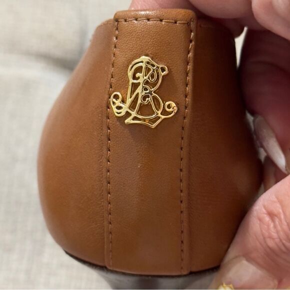 LAUREN Ralph Lauren Deep Saddle Tan Heels NWOB Size 5B - Picture 11 of 12